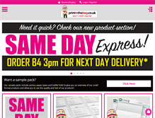 Tablet Screenshot of printinthebag.co.uk